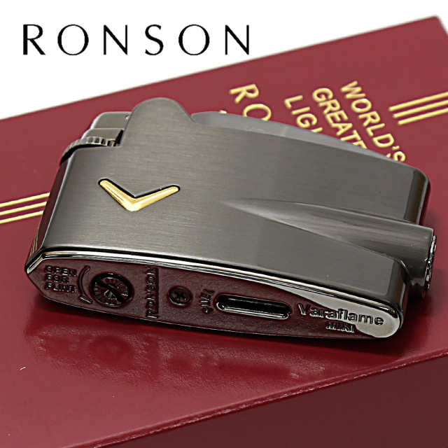 RONSON ロンソン ヴァラフレーム ミニ ガンメタルサテン フリントガス