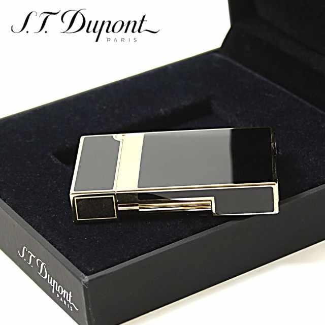 ST.dupont　デュポン　ガスライター　ブラックゴールド　ライン２ S.T Dupont エス・テー・デュポン ライン2 モンパルナス