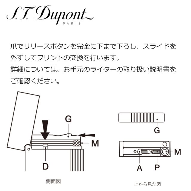 S.T Dupont エス・テー・デュポン 消耗品 フリント 発火石 グレー 8個