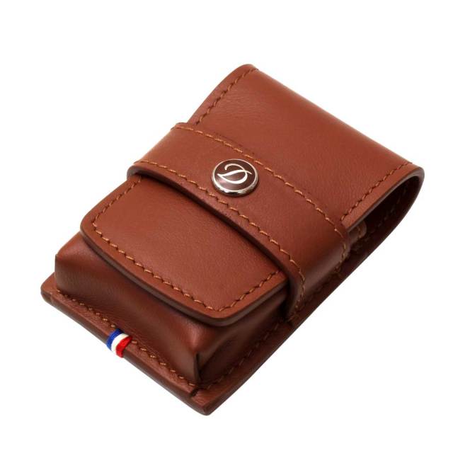 S.T Dupont エス・テー・デュポン ライターケース スムースレザー ブラウン 純正品 180124 YMEX