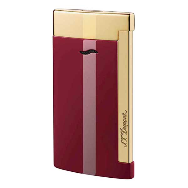 S.T Dupont エス・テー・デュポン スリム7 ロータスレッド イエローゴールド ターボガスライター 27707 SGEX