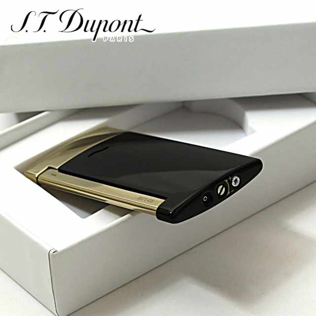 St.dupont ガスライター S.T Dupont エス・テー・デュポン スリム7 ブラック ゴールデン