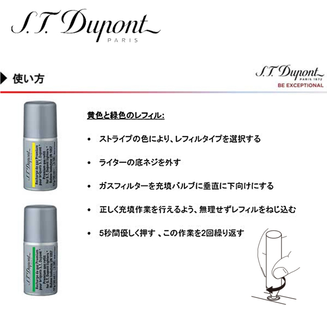 新品未使用品　デュポンガスライター用　グリーンガス　１０点セット　ギャッツビー用 S.T.DUPONT デュポンライター ガス 純正 デュポンガス グリーン
