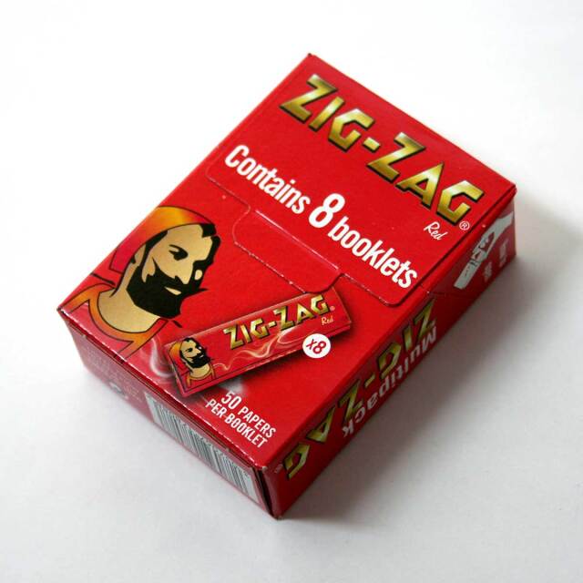 Zig-Zag ジグザグ ペーパー マルチパックレッド 50枚 8個入り フリー