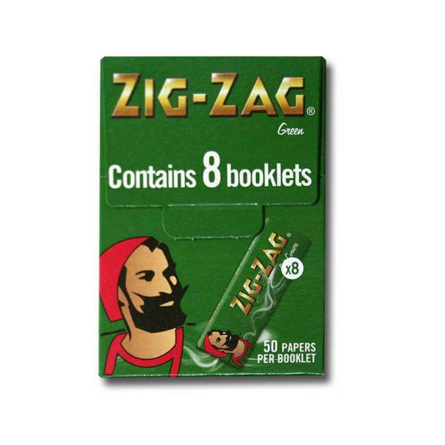 Zig-Zag ジグザグ ペーパー マルチパックグリーン 50枚 8個入り フリーバーニング 69×36mm #78811 メール便可
