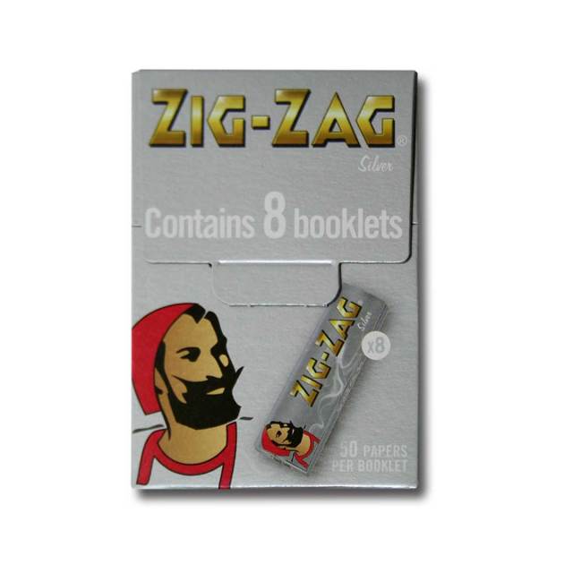 Zig-Zag ジグザグ ペーパー マルチパックシルバー 50枚 8個入り スローバーニング 69×36mm #78813 メール便可