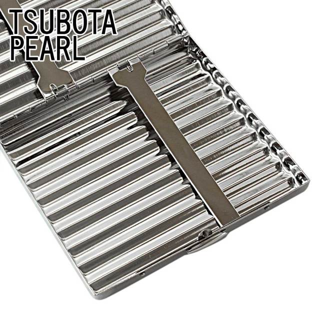 坪田パール シガレットケース カジュアルメタル ウェーブ 20本