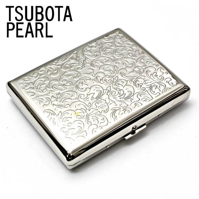 坪田パール シガレットケース カジュアルメタル アラベスク 20本 100mm