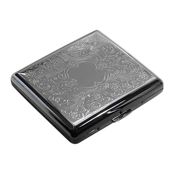 シガレットケース　坪田作 坪田パール シガレットケース カジュアルメタル アラベスク 20本 85mm