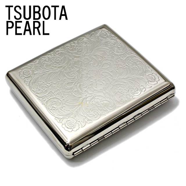 坪田パール シガレットケース カジュアルメタル アラベスク 20本 85mm