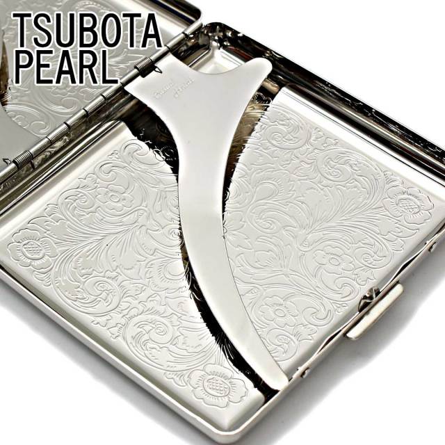 坪田パール シガレットケース カジュアルメタル アラベスク 20本 85mm