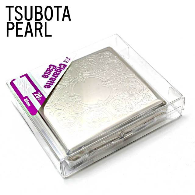 坪田パール シガレットケース カジュアルメタル アラベスク 20本 85mm