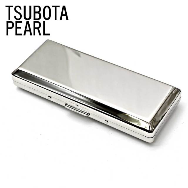 坪田パール シガレットケース カジュアルメタル プレーン 10本