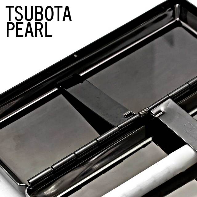 坪田パール シガレットケース カジュアルメタル ブラック プレーン 10