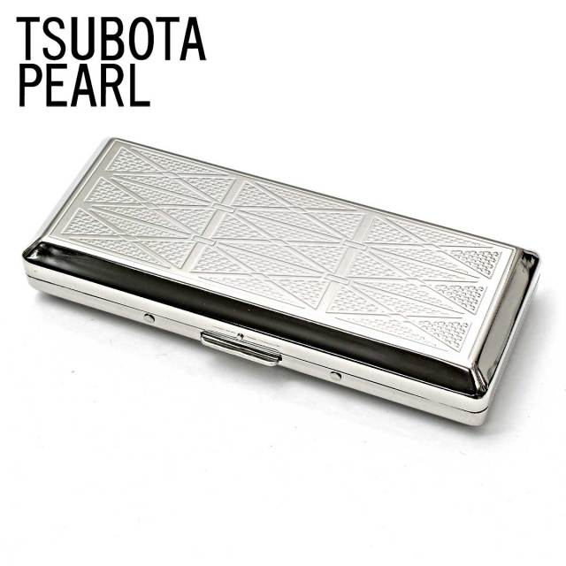 純銀シガレットケース 重さ103.9g　宮本商行 純銀製 昭和10年 宮本商行製 K18キューピー切り嵌め シガレット