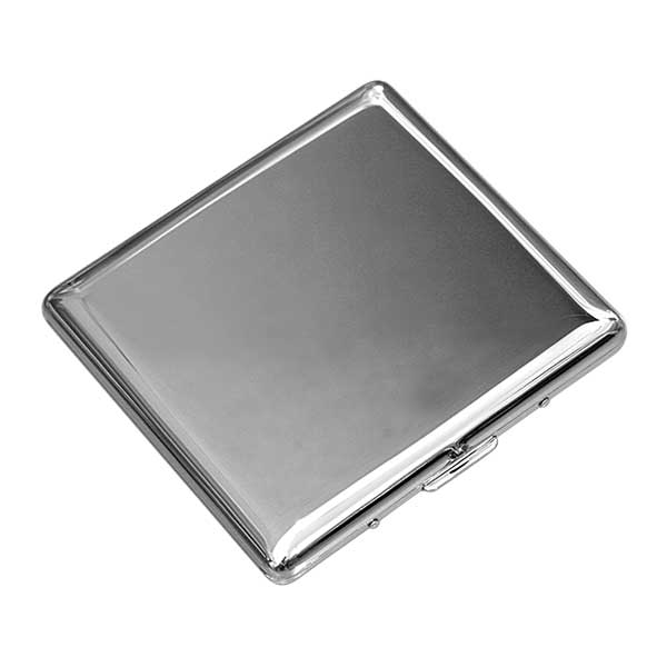 坪田パール シガレットケース カジュアルメタル プレーン 10本 85mm 1-87407-81 メール便可