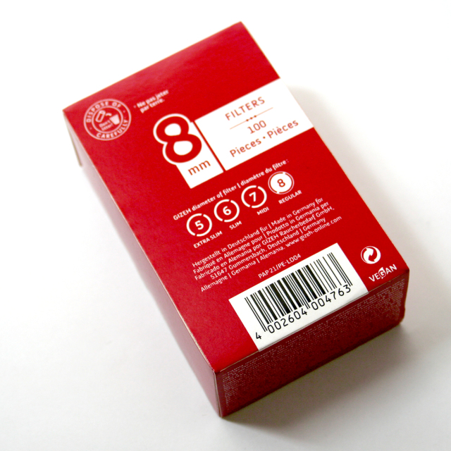 GIZEH ギゼ フィルター 8mm レギュラー 100個 7-21011-20 YMEX 喫煙具