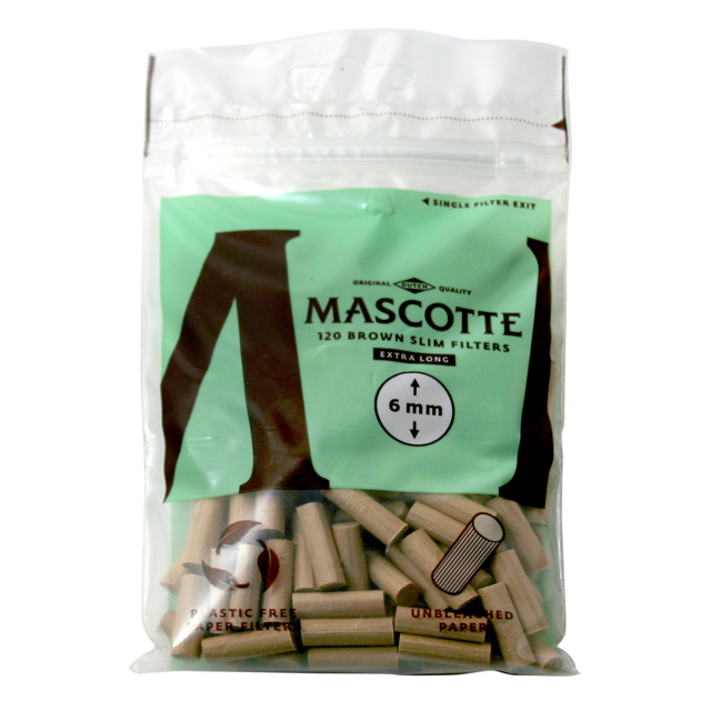 MASCHOTTE マスコット フィルター 6mm ブラウン スリム XL 120個 7-61012-75 メール便可