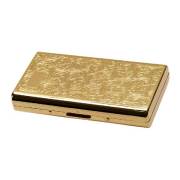 坪田パール シガレットケース カジュアルメタルゴールドアラベスク 20本 100mm 1-92129-41 メール便可
