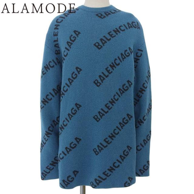 BALENCIAGA - 【スイカです】バレンシアガ　ニットセーター BALENCIAGA(バレンシアガ) ロゴ オーバーサイズ ニット セーター