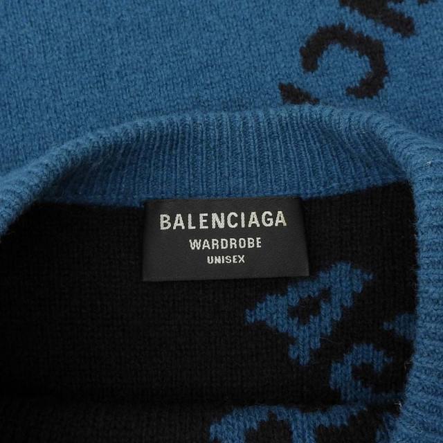 BALENCIAGA ロゴ　ニット　セーター　サイズ36 BALENCIAGA 黒ロゴニットセーター 34