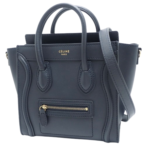 セリーヌ ラゲージナノ レザー 2WAY ハンドバッグ ショルダーストラップ CELINE - 【CELINE】セリーヌ ラゲージ ナノショッパー バイ
