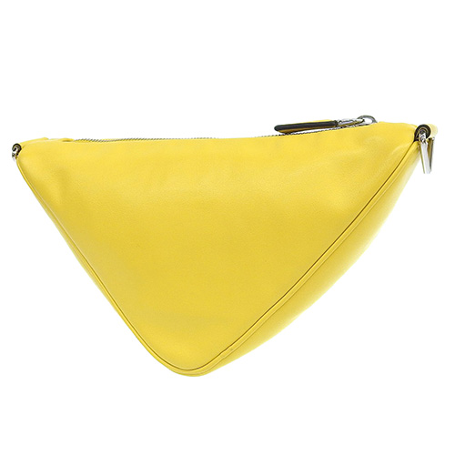 美品 PRADA プラダ トライアングルポーチ イエロー（三越伊勢丹