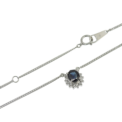 ブルーダイヤネックレス Pt850 4℃ （4℃ ヨンドシー Pt850 ブルー