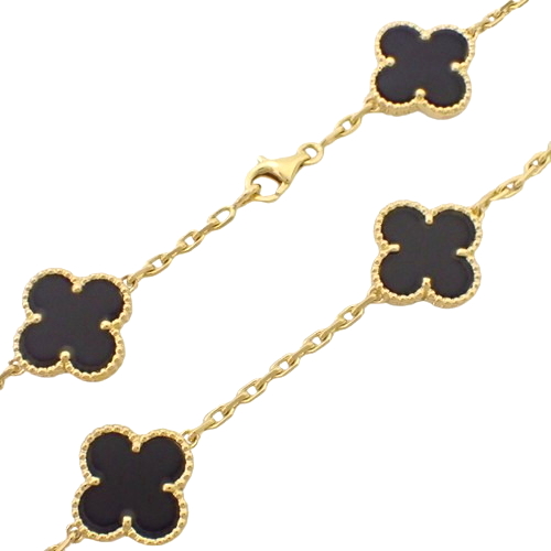 Van Cleef & Arpels ヴィンテージ アルハンブラ ネックレス ヴィンテージ アルハンブラ ネックレス、10モチーフ 18K