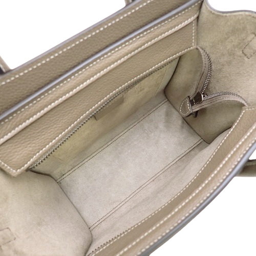 美品 2way ラゲージ ナノ ドラムドカーフスキン CELINE】ラゲージ ナノ / ドラムドカーフスキン (スリ) (CELINE