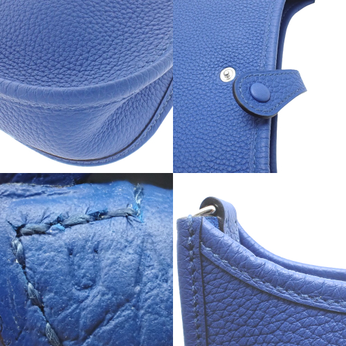 人気 HERMES エルメス ミニエヴリン TPM グリメイヤー バッグ エルメス エヴリンアマゾンTPM エトゥープ/ ブルーインディゴ