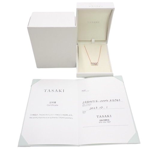 タサキ　プチバランス　ダイヤモンドネックレス　K18サクラゴールド　TASAKI TASAKI 【美品】タサキ K18 サクラゴールド プチ バランス