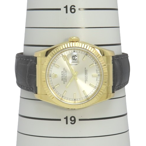保証書付】ROLEX(ロレックス) 116138 デイトジャスト YG/革 F番