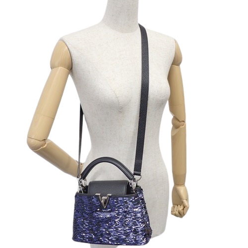 Louis Vuitton カプシーヌミニネイビー ハンドバッグ