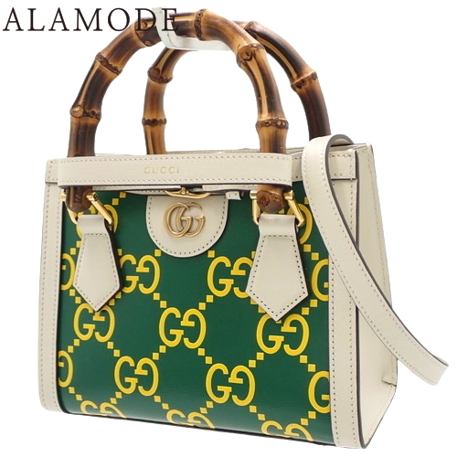 【極美品】希少色GUCCI グッチ ダイアナ　バンブー ハンドバッグ ✨美品✨GUCCI グッチ バンブー ダイアナ ハンドバッグ レザー