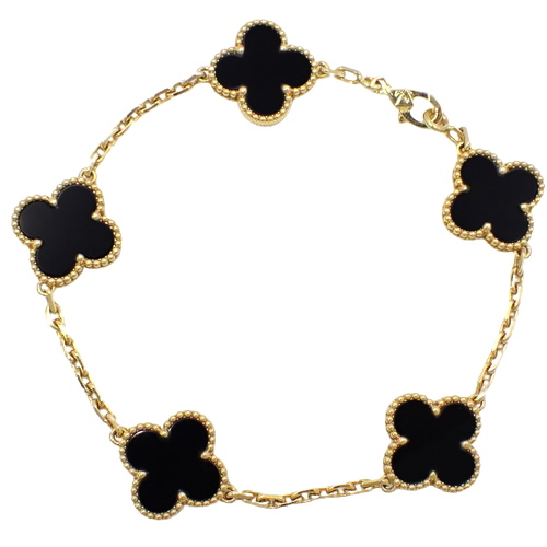 鑑定済み　K18 フラワー　アルハンブラ　ブレスレット 2024年保証書付】 Van Cleef & Arpels(ヴァンクリーフ＆アーペル