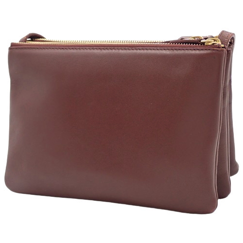 CELINE トリオ バッグ ボルドー CELINE セリーヌ トリオ ラージ ショルダーバッグ ボルドー 瑞穂