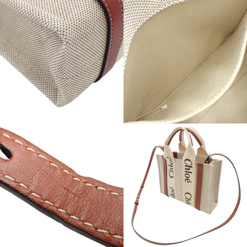 Chloe ウッティ スモル トトハック C21US385E66 90U Chloe(クロエ) woody ウッディ スモール トートバッグ 肩掛け