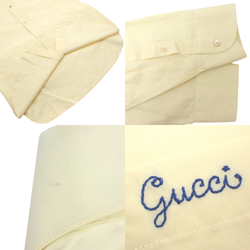 GUCCI 子供服　キッズ　長袖シャツ　刺繍 GUCCI(グッチ) バタフライ刺繍シャツ 487050 サックスブルー