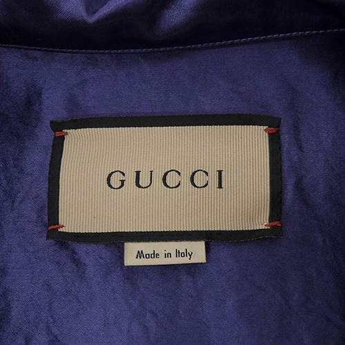 【美品】GUCCI/グッチ　半袖カットソー　インターロッキング金具　リボン袖　紺 美品】GUCCI/グッチ 半袖カットソー インターロッキング金具