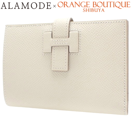 ◆HERMES◆ 財布 コンパクトウォレット パサント ホワイト HERMES(エルメス) Hパッサン コンパクト クレ アイボリー ヴォー