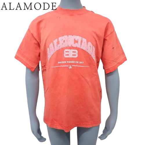 バレンシアガ　デストロイ　tシャツ 中古・古着通販】BALENCIAGA (バレンシアガ) デストロイ加工T