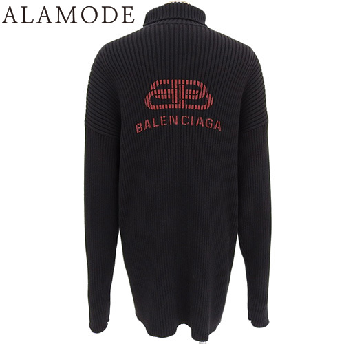 BALENCIAGA ロゴタートルネックセーター XS BALENCIAGA(バレンシアガ) バックロゴ タートルネックニット