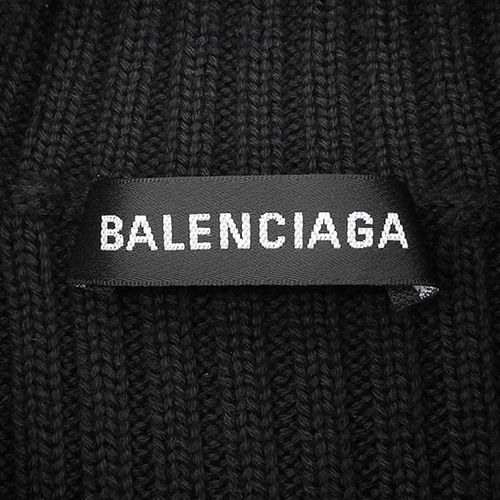 BALENCIAGA ロゴタートルネックセーター XS BALENCIAGA(バレンシアガ) バックロゴ タートルネックニット