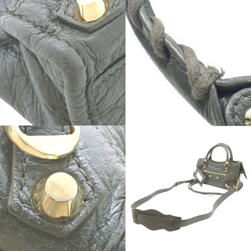 ★maimai★バレンシアガ　クラシックミニシティ　グレー　2way バレンシアガ ミニネオクラシックシティ レザー 2WAY