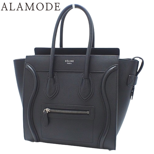 セリーヌ ラゲージ マイクロショッパー ブラック ハンドバッグ ドラム 旧ロゴ CELINE(セリーヌ) ラゲージ マイクロショッパー ハンドバッグ