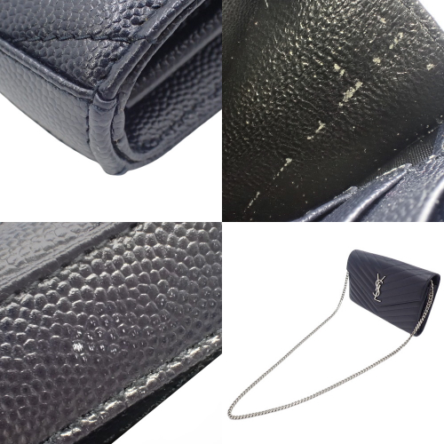 ☆送料関税込☆Saint Laurent クラシック ロゴ ショルダーバッグ SAINT LAURENT サンローラン ロゴ ショルダーバッグ レザー