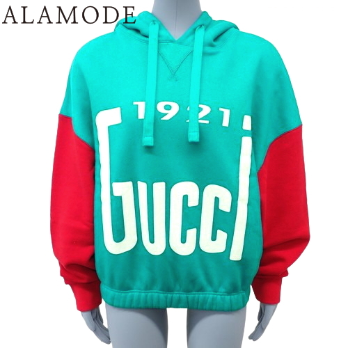 GGスター柄◎GUCCI グッチ　ハーフジップパーカー　グリーン　ビッグGG GGスター柄◎GUCCI グッチ ハーフジップパーカー グリーン ビッグGG