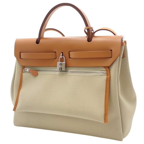 Hermès ベージュ エールバッグ 保存袋付き HERMES(エルメス) エールバッグ ジップPM ナチュラル ベージュ