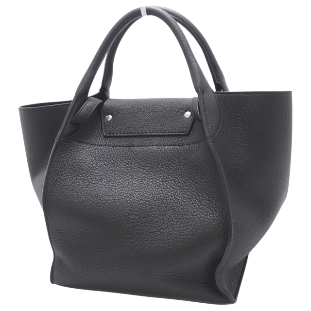 【希少】CELINE ブラックレザー トートバッグ ハンドバッグ　スタッズ付き 希少】CELINE ブラックレザー トートバッグ ハンドバッグ